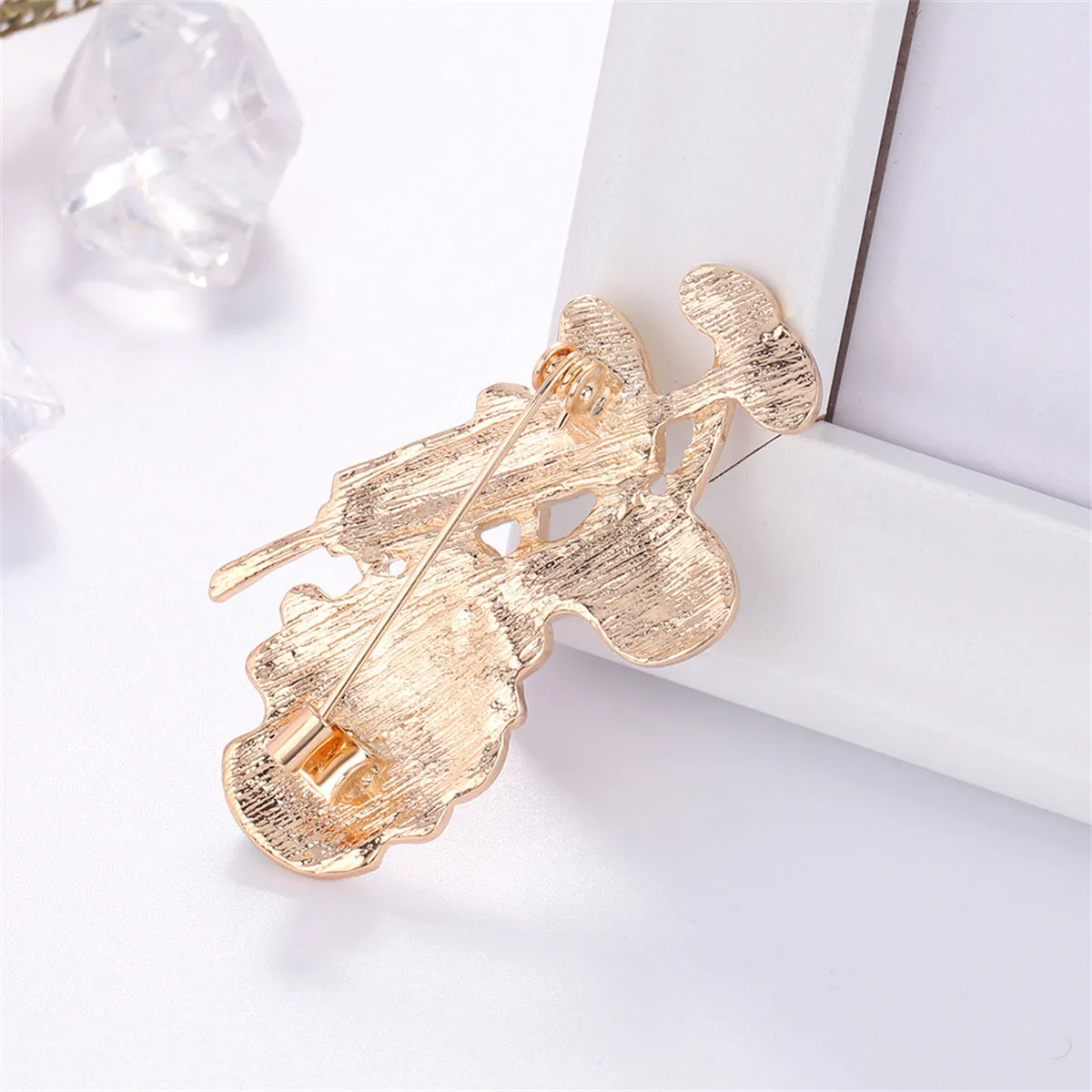 Colored Enamel & 18K Gold-Plated Nurse Injector Brooch