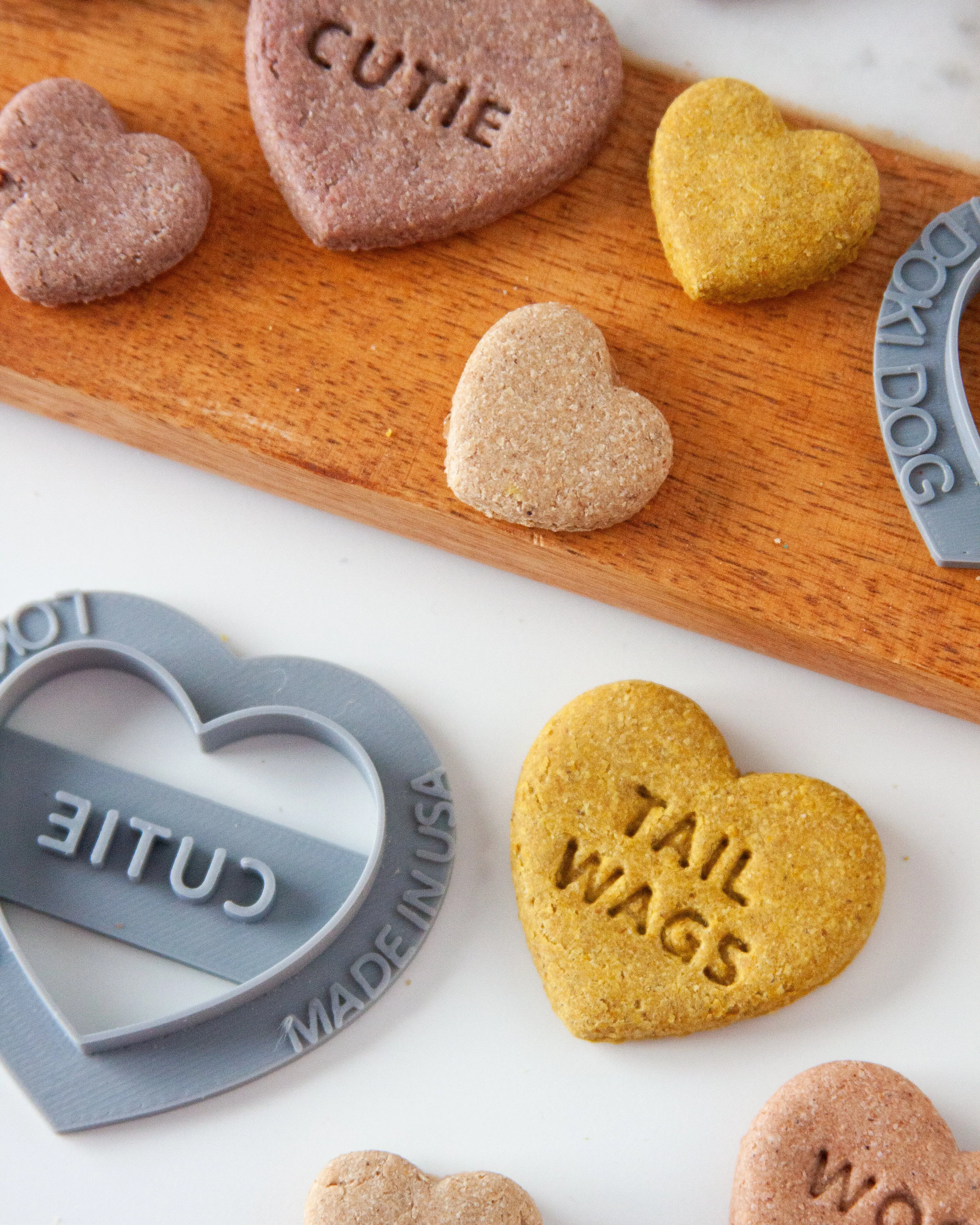 Conversation Heart Shaped Cookie Cutter (SINGLE- CHOOSE from 35 Styles)