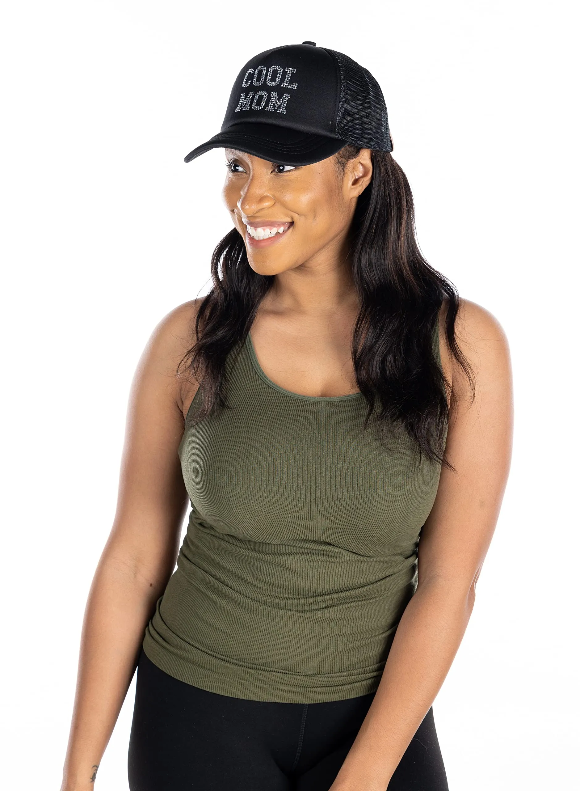 Cool Mom - Rhinestone Embellished Trucker Hats by Funky Junque