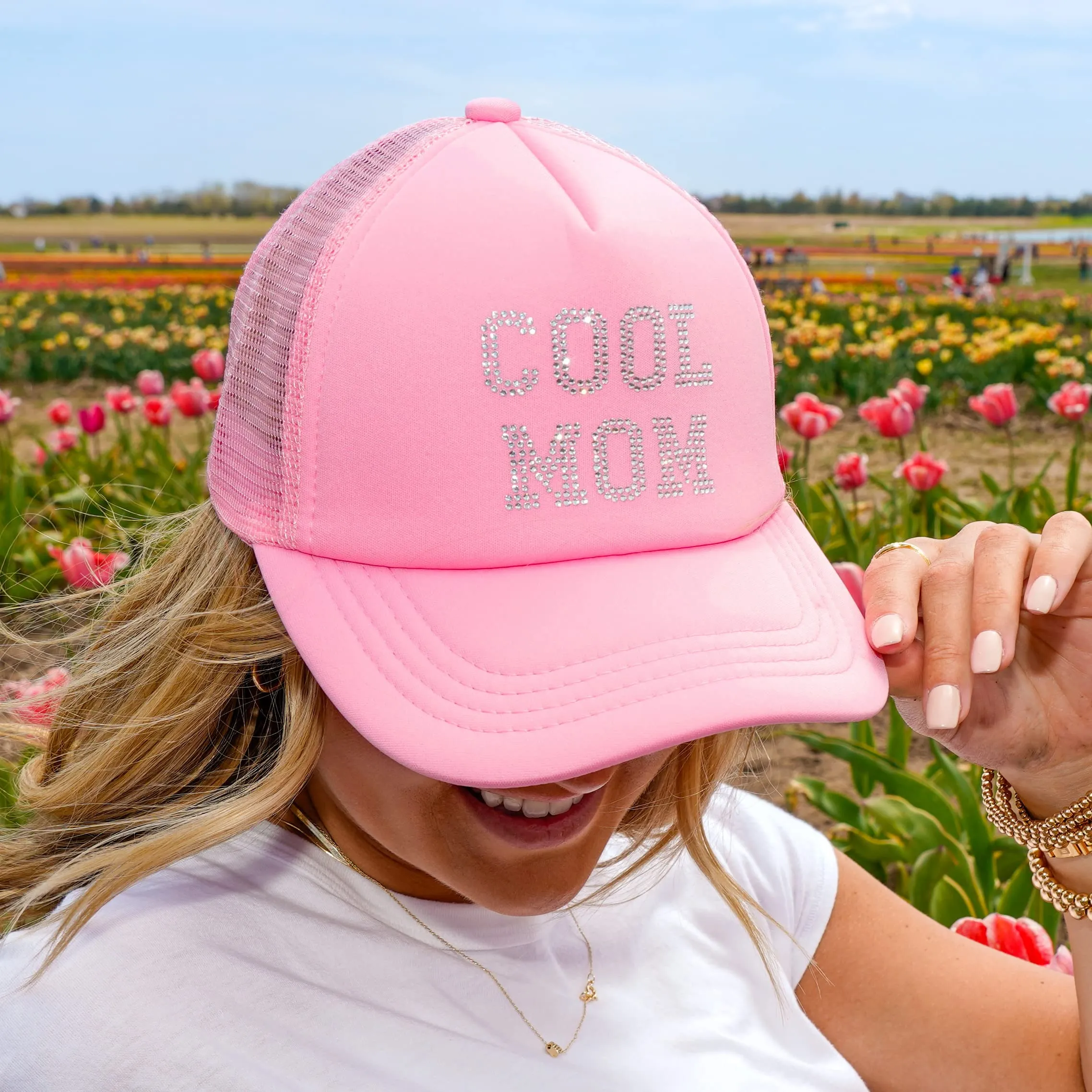 Cool Mom - Rhinestone Embellished Trucker Hats by Funky Junque