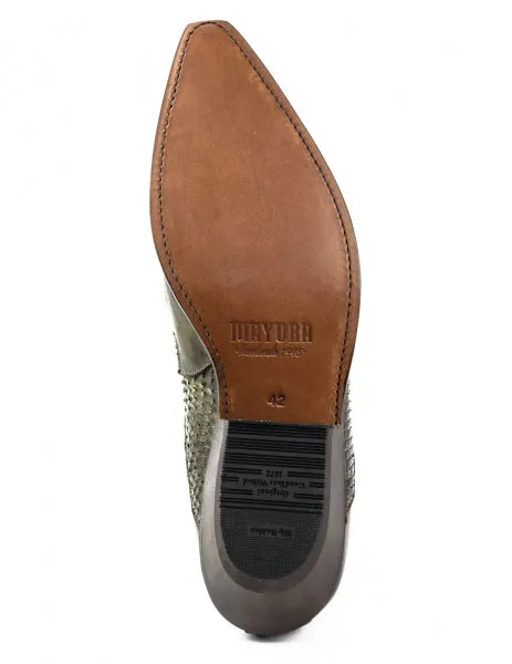 Cowboy Boots or Ankle Boots for Women and Men, Handcrafted, Urban and Exotic Green 2500
