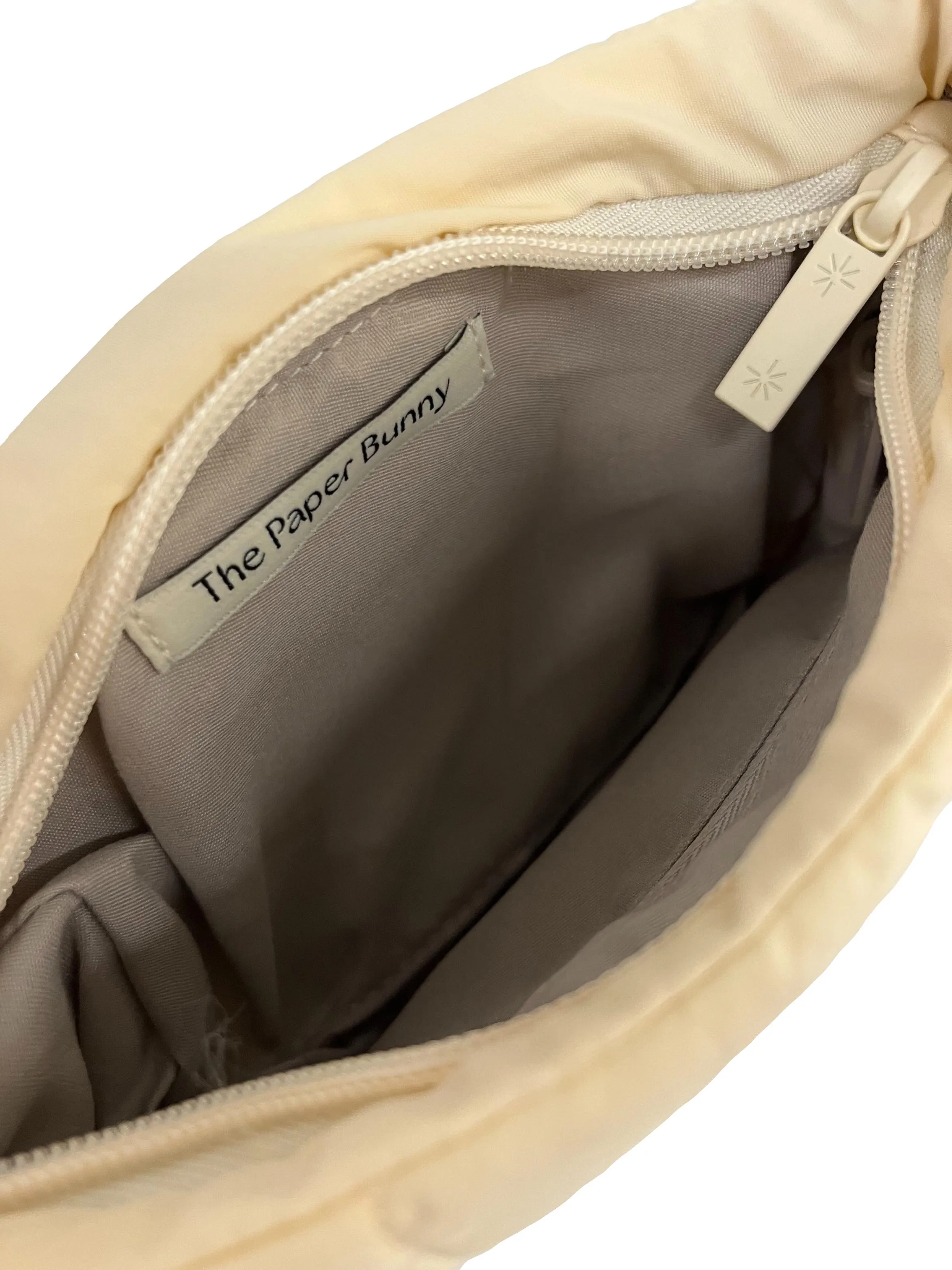 Cream Mini Puffy Crossbody Bag