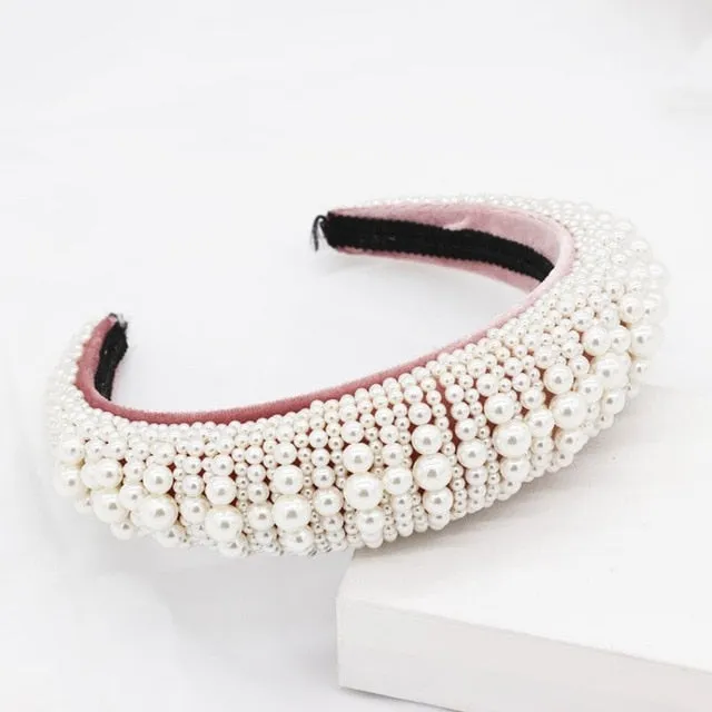 Crystal Hair Bands For Women Lady Luxury Shiny Padded Diamond Headband Hair Hoop Fashion Hair Accessories