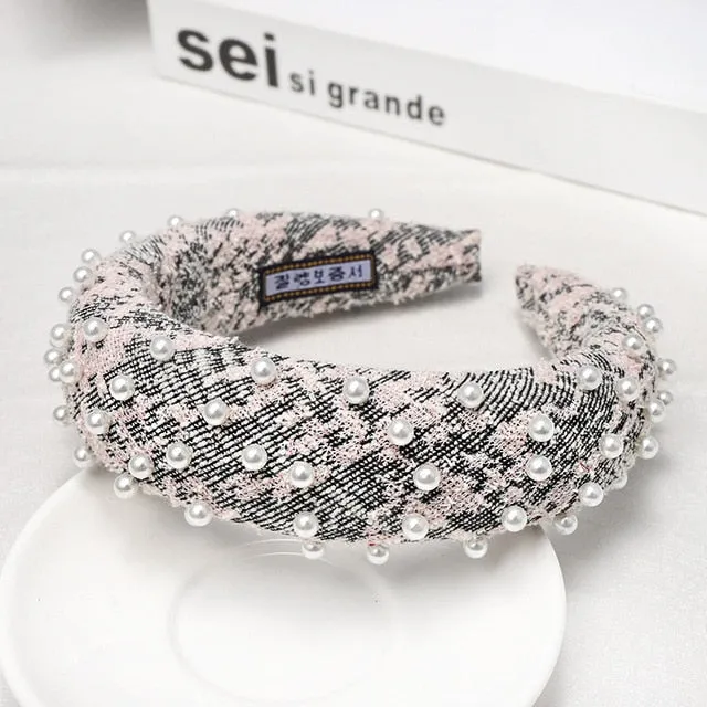 Crystal Hair Bands For Women Lady Luxury Shiny Padded Diamond Headband Hair Hoop Fashion Hair Accessories