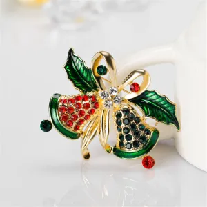 Cubic Zirconia & 18K Gold-Plated Botany Bell Brooch