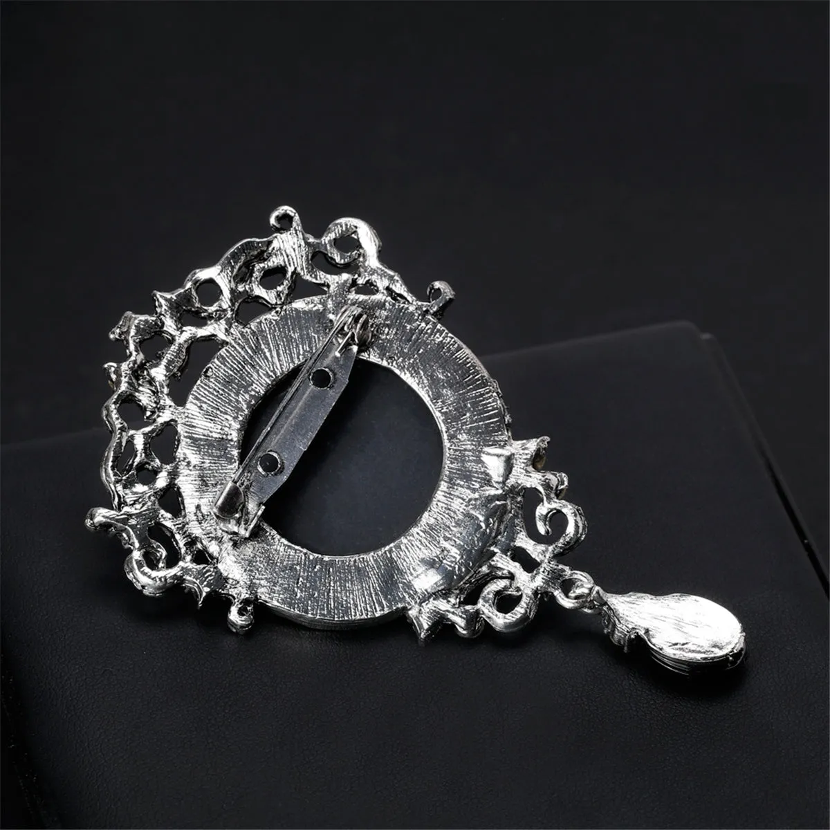 Cubic Zirconia & Crystal Rilievo Lady Brooch