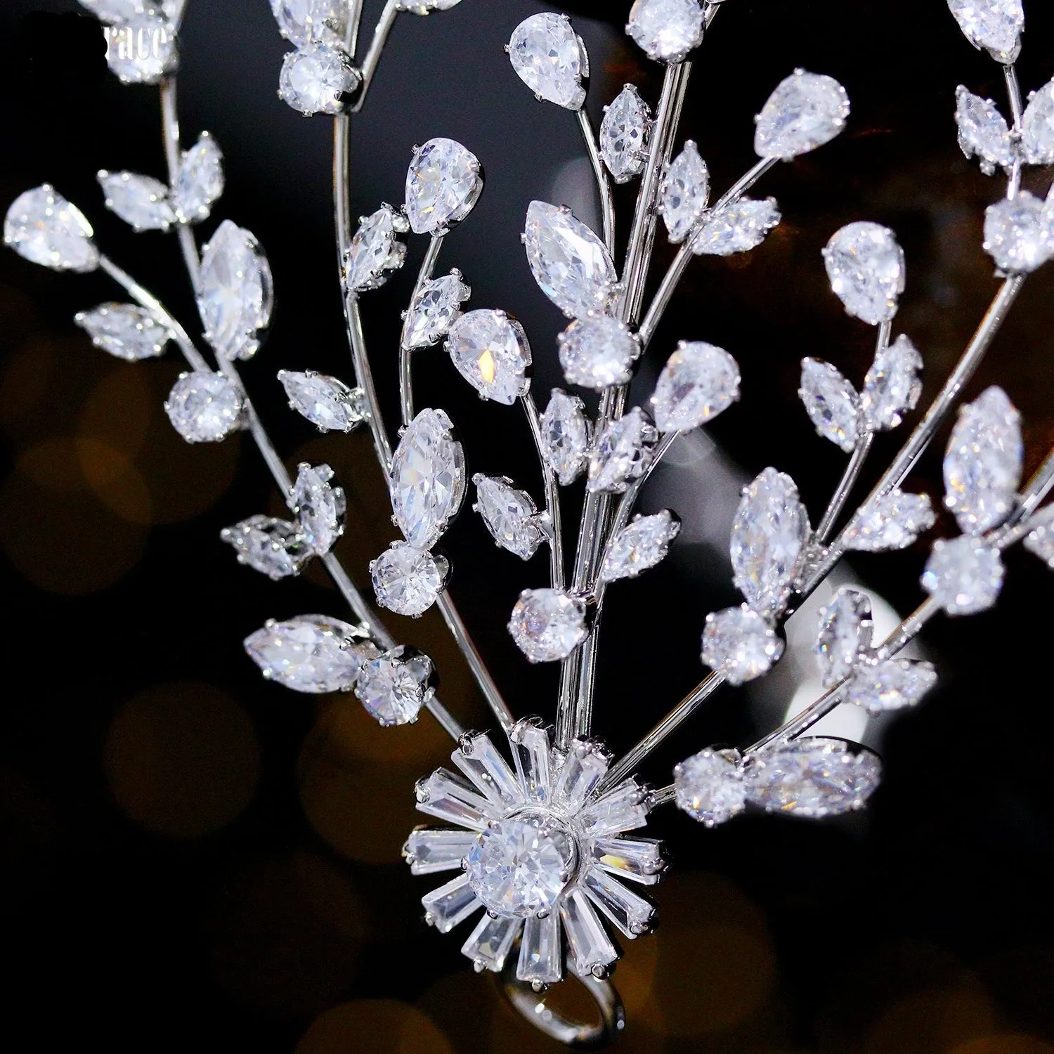 Cubic Zirconia CZ Zircon Bridal Wedding Hairbands