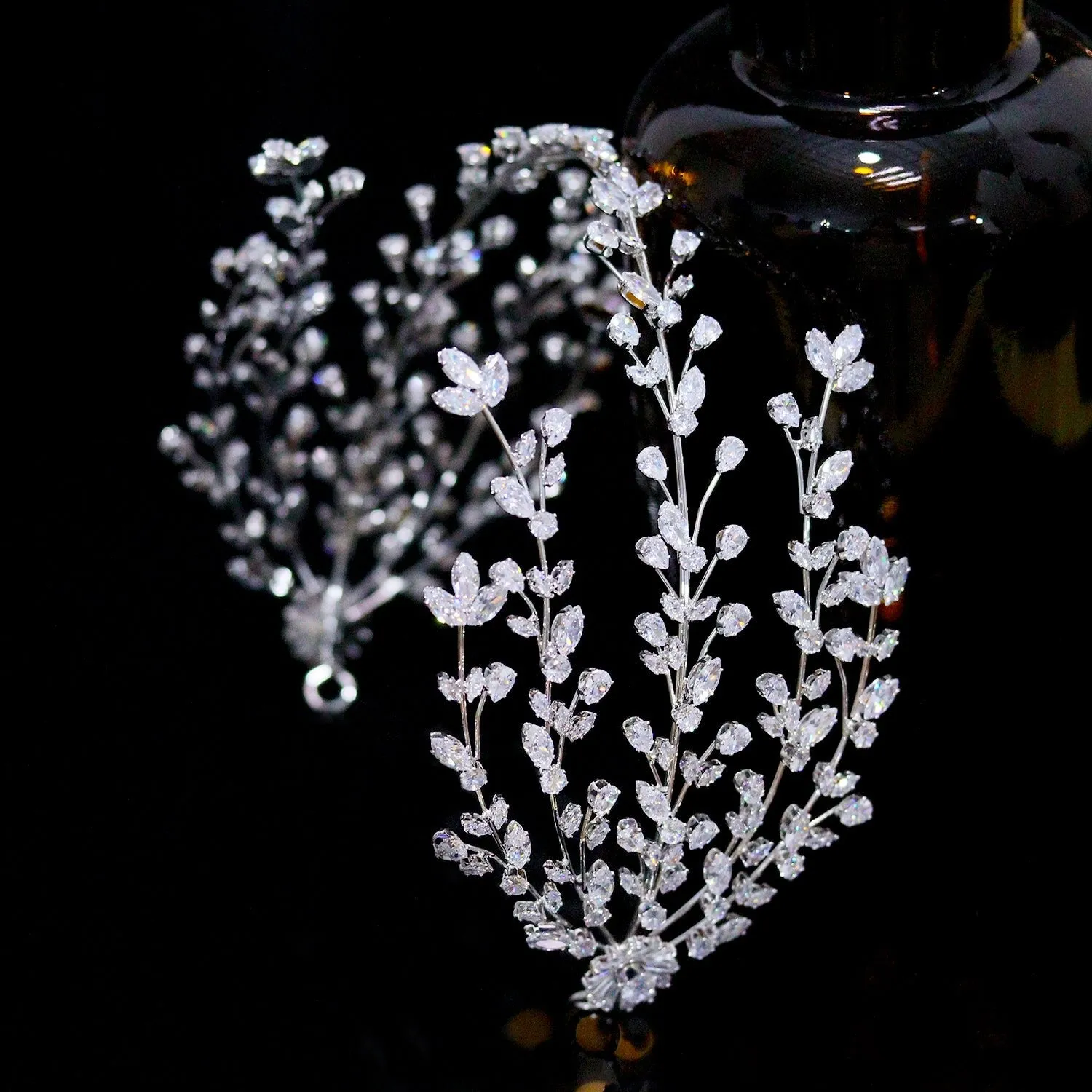 Cubic Zirconia CZ Zircon Bridal Wedding Hairbands