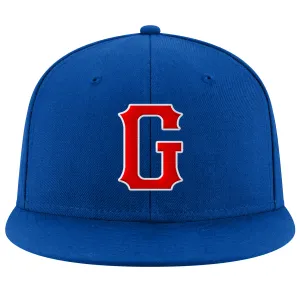 Custom Royal Red-White Stitched Adjustable Snapback Hat