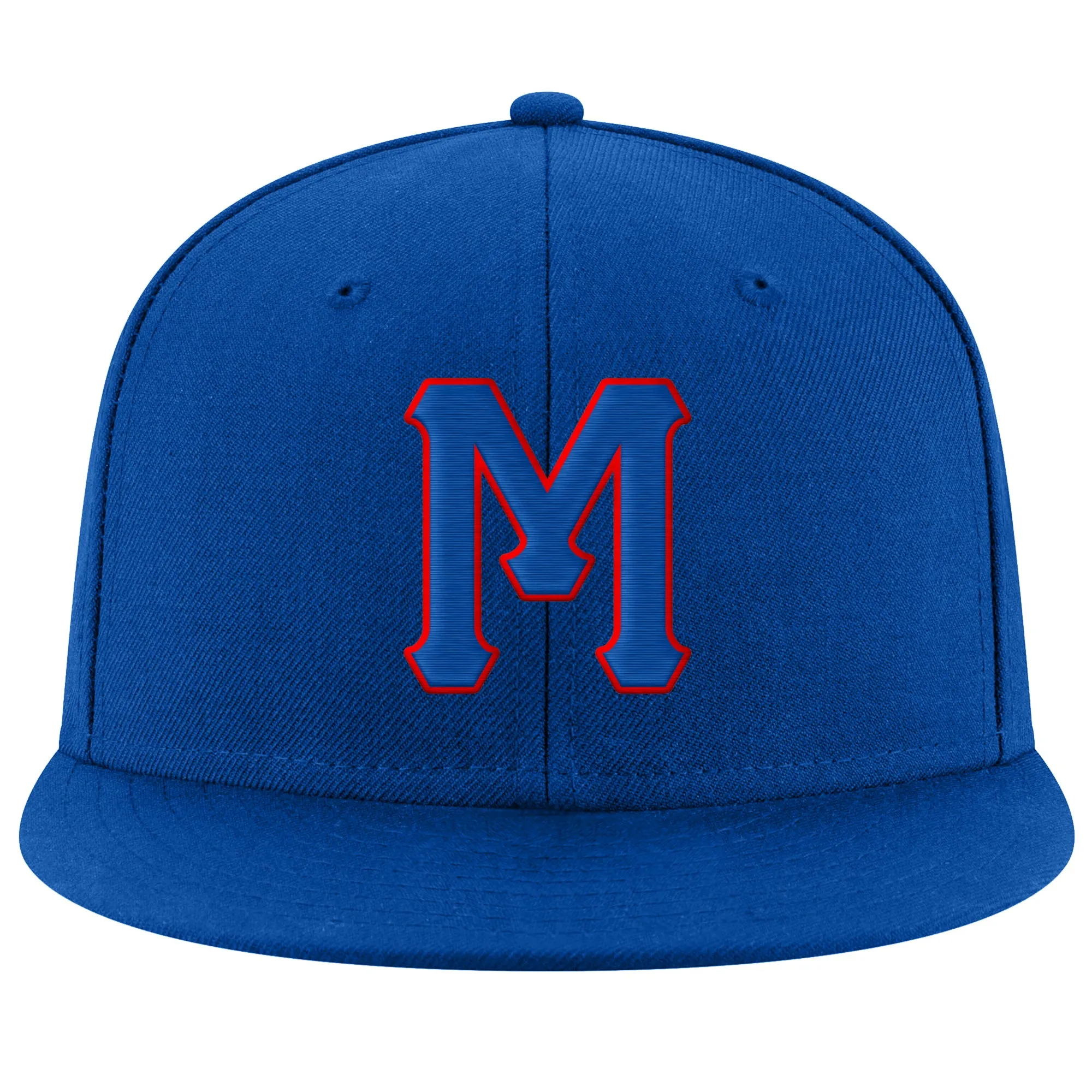 Custom Royal Royal-Red Stitched Adjustable Snapback Hat