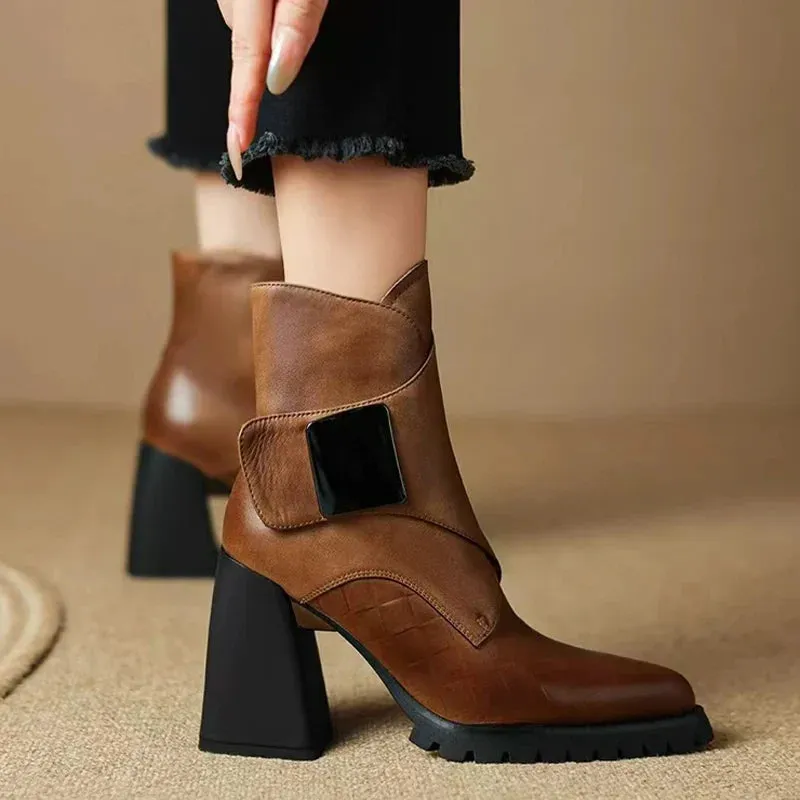 Cut-Out Ankle Boots | Western-Inspired | Bold & Stylish