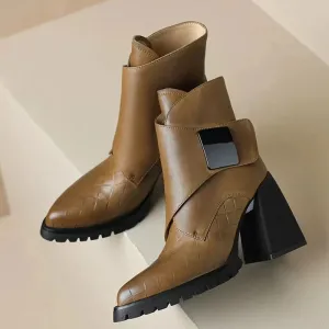 Cut-Out Ankle Boots | Western-Inspired | Bold & Stylish
