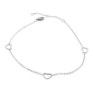 Cut-Out Heart Anklet