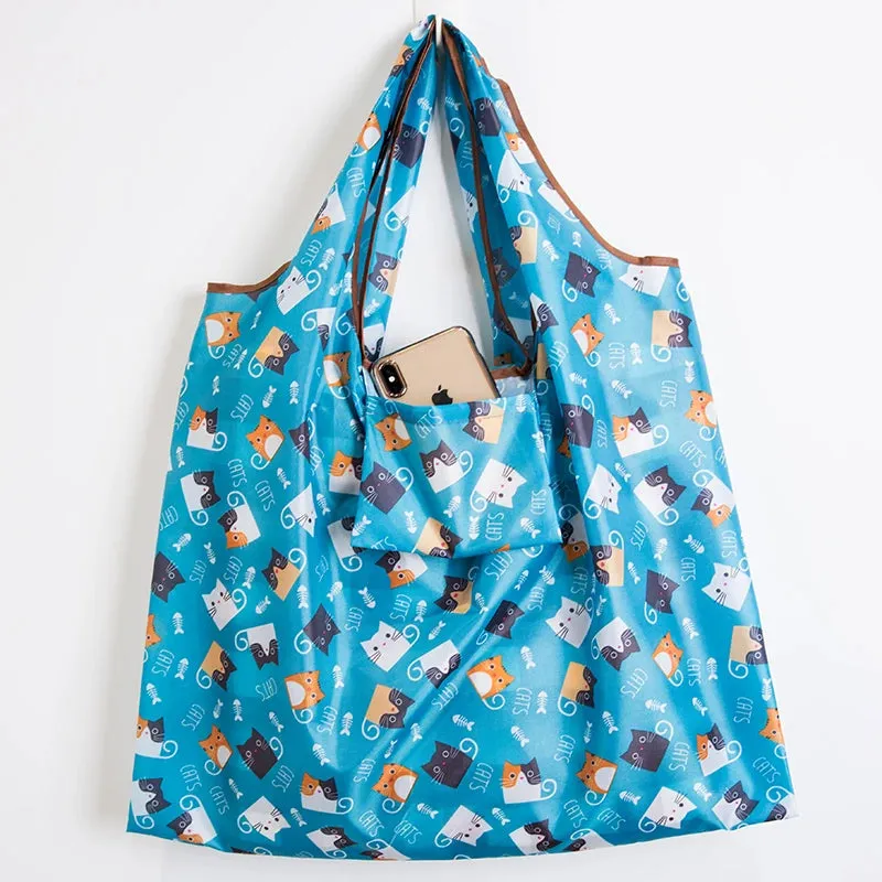 Cute Print Large Eco Tote Bags