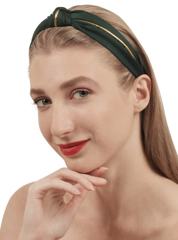 Dark Green Plastic Caffeine and Dine Hairband