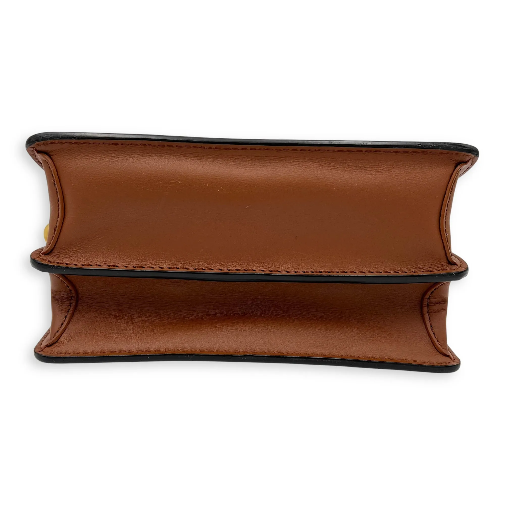 Dauphine Reverse Mini Crossbody bag in Monogram coated canvas, Gold Hardware
