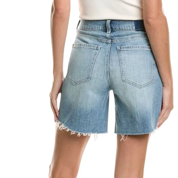 DAZE DENIM 1999 Shorts Slouch 90S Short Jean High Rise Distressed Shorts Blue 26