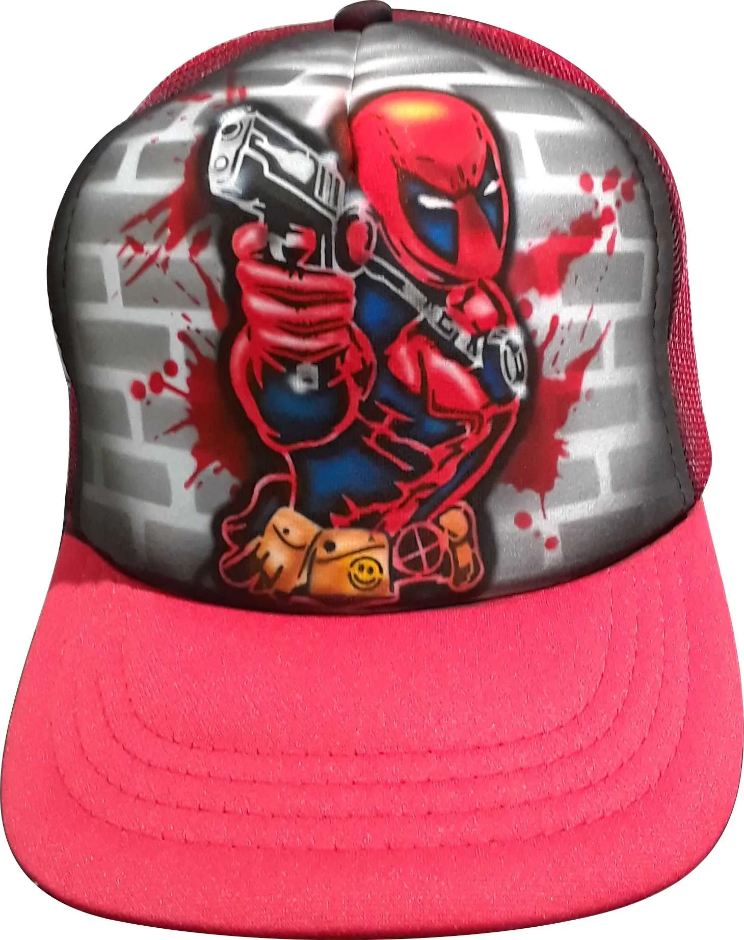 Dead Pool fan art airbrush Hat