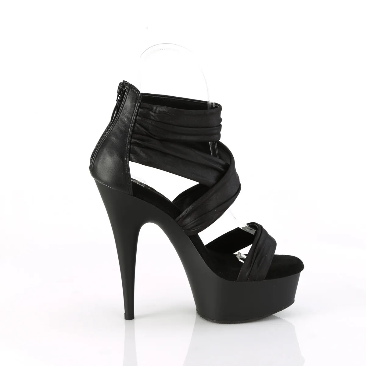 DELIGHT-620  Black Faux Le-Fabric/Black Matte