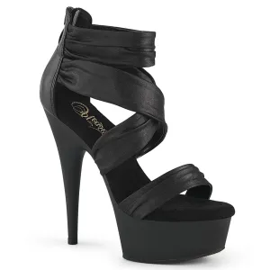 DELIGHT-620  Black Faux Le-Fabric/Black Matte