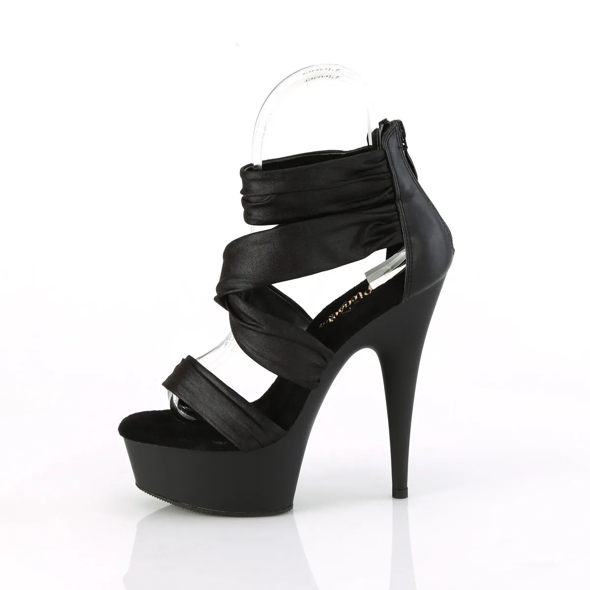DELIGHT-620  Black Faux Le-Fabric/Black Matte
