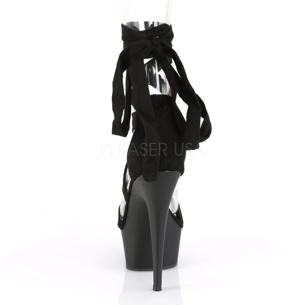 DELIGHT-671  Black Faux Suede/Black Matte
