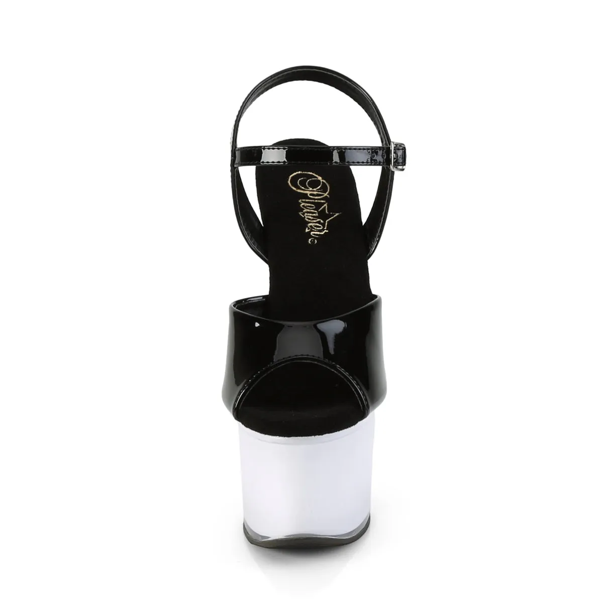 DISCOLITE-709  Black Patent/White Glow