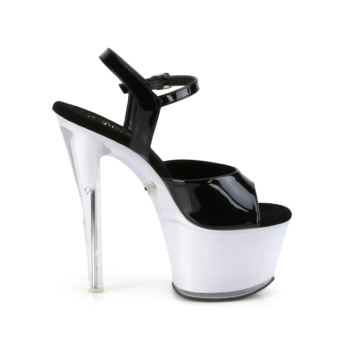 DISCOLITE-709  Black Patent/White Glow