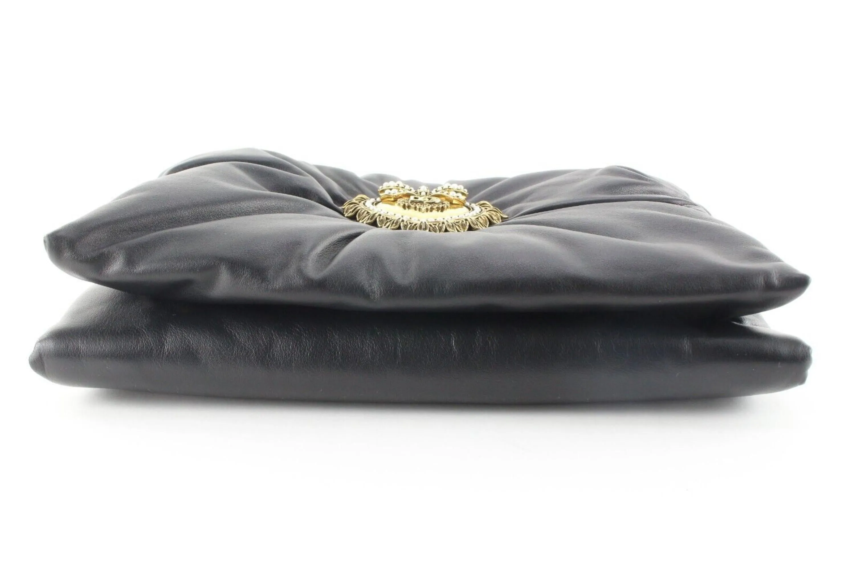 Dolce & Gabbana Devotion Logo Heart Puffy Leather Crossbody GHW 1DG424C