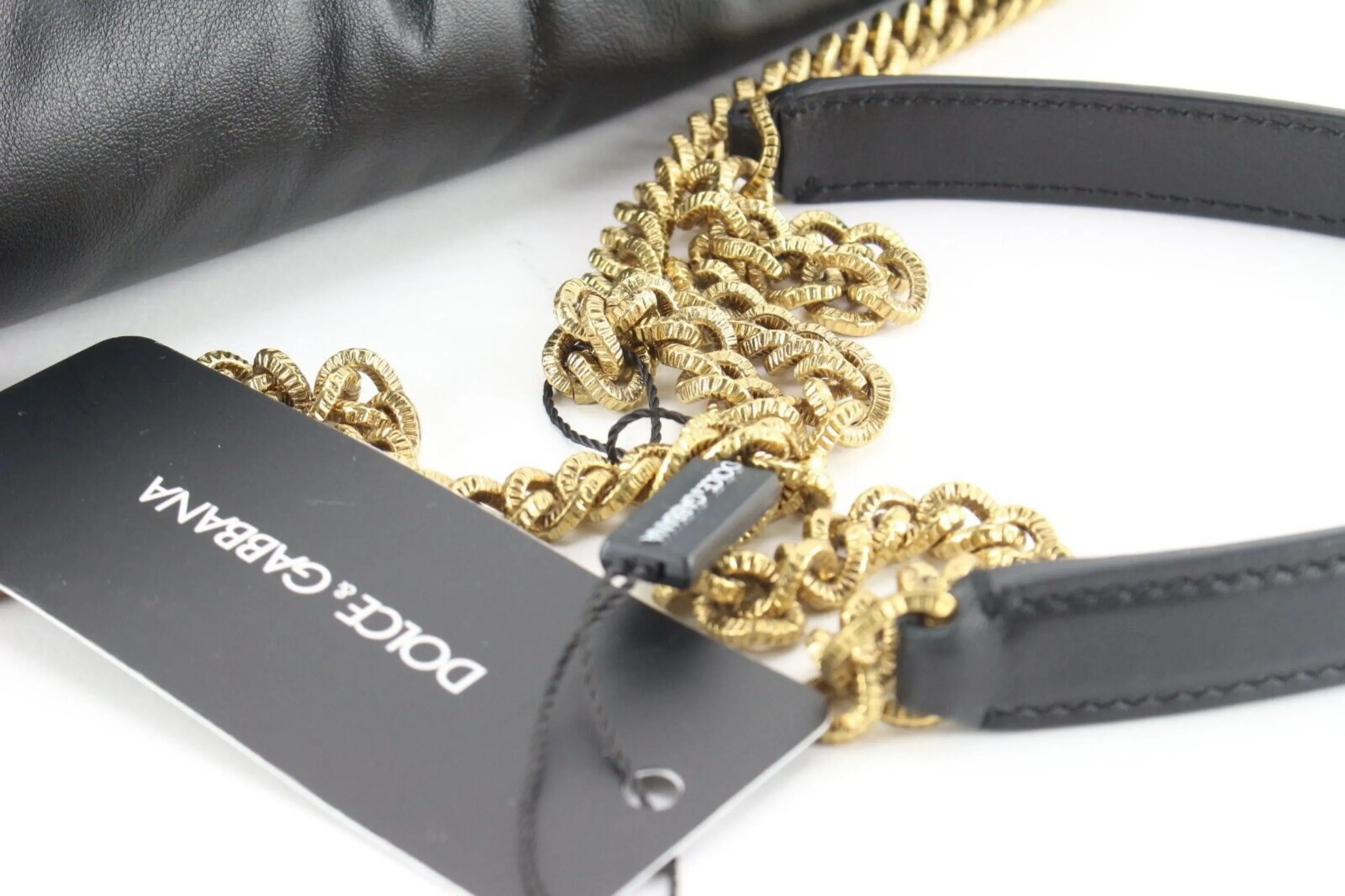 Dolce & Gabbana Devotion Logo Heart Puffy Leather Crossbody GHW 1DG424C