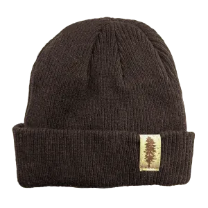 Doug Fir 100% Merino Wool   Cork Beanie | Black