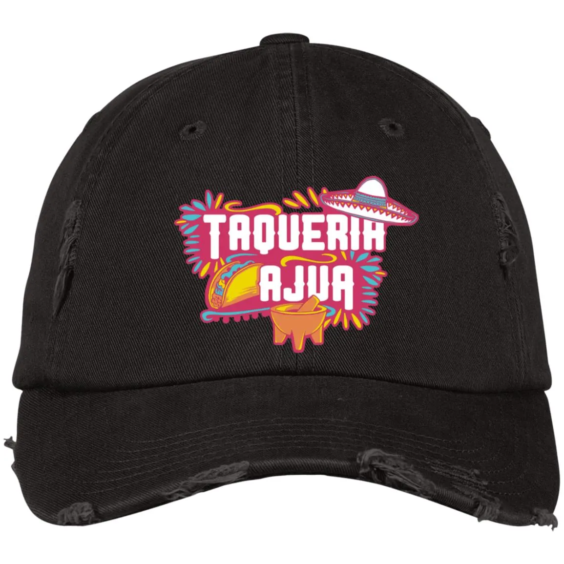 DT600 Embroidered Distressed Dad Cap 2