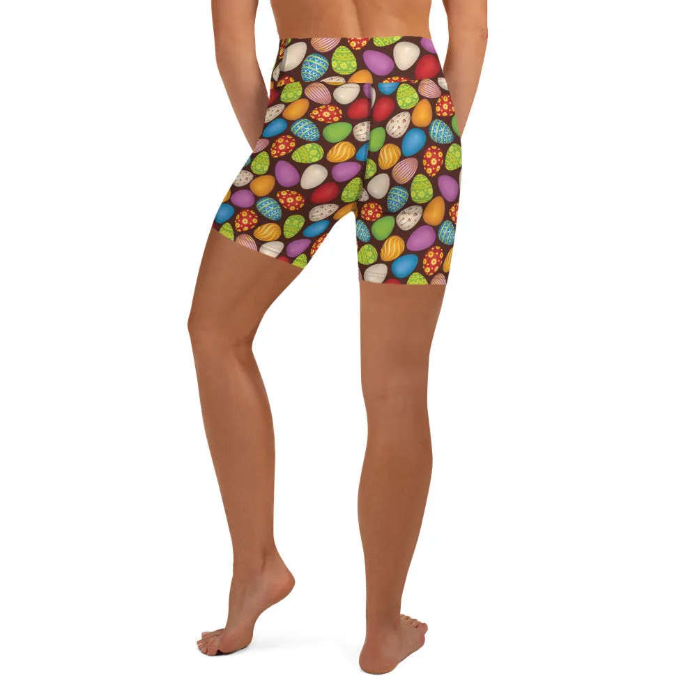 Easter Eggs Yoga Shorts