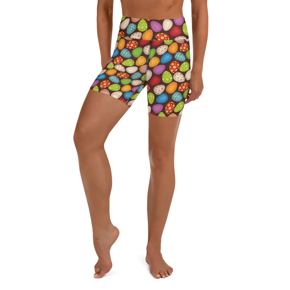 Easter Eggs Yoga Shorts