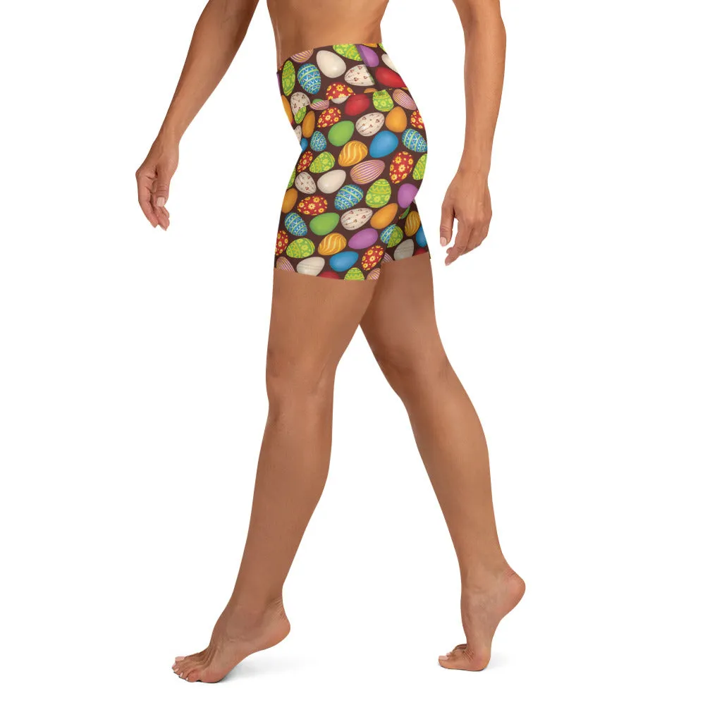 Easter Eggs Yoga Shorts