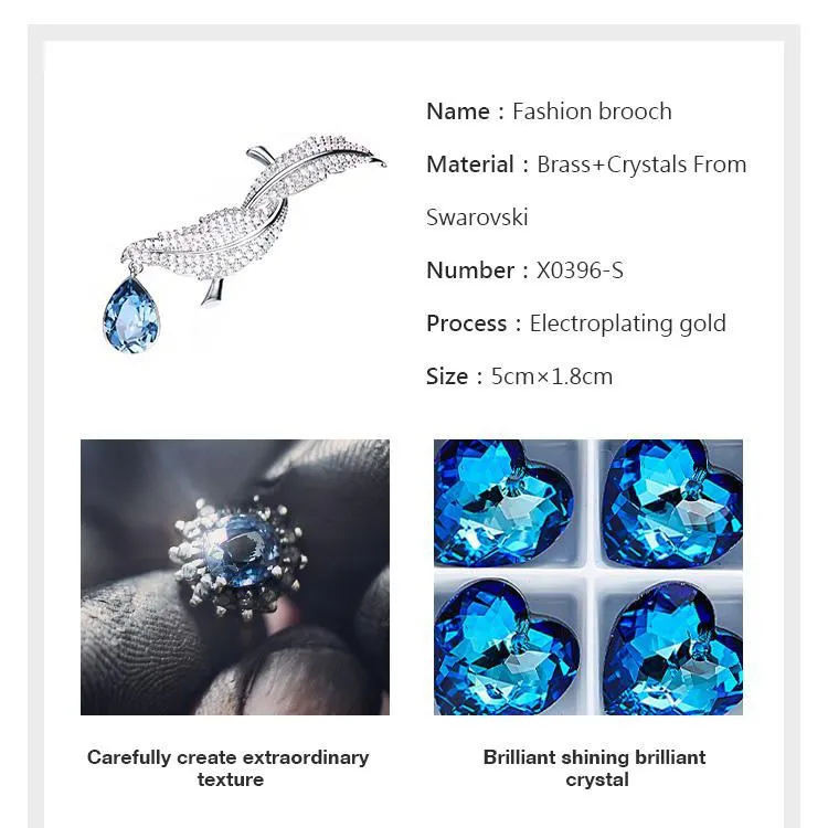 Elegant Luxury Birds Brooches