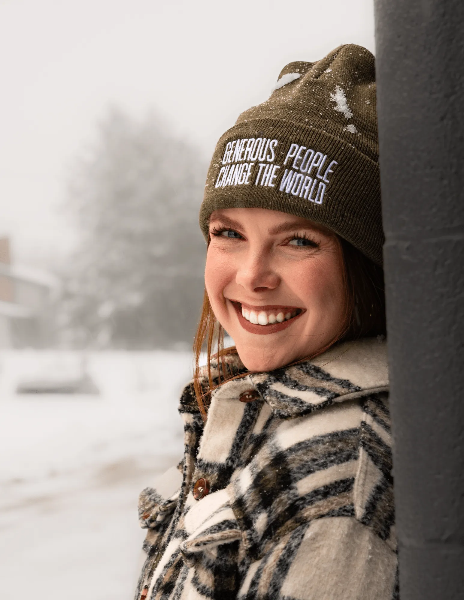 Embroidered Knit Beanie