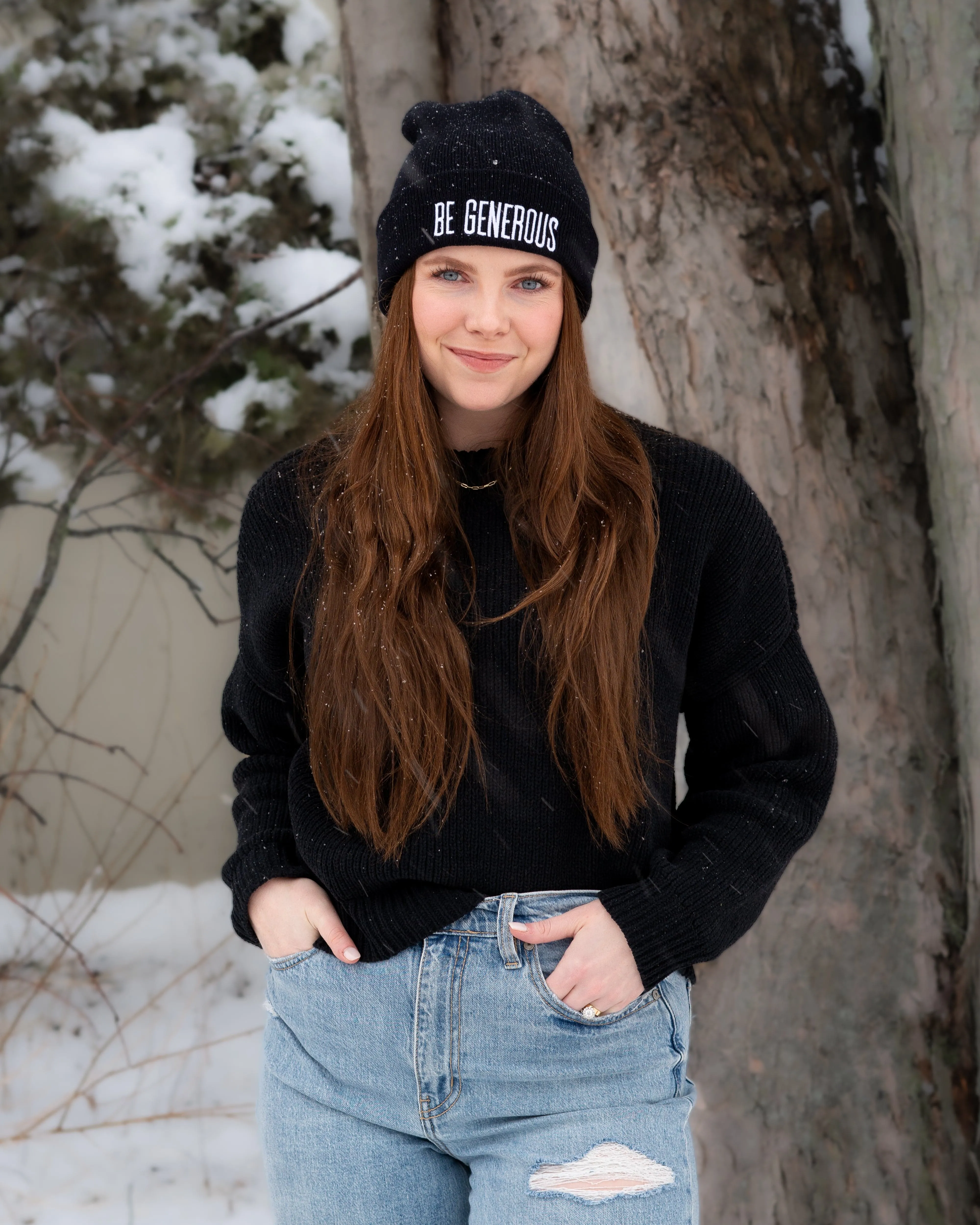Embroidered Knit Beanie
