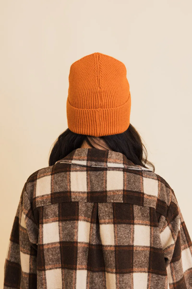 Embroidered Smiley Face Ribbed Knit Beanie-8 colors