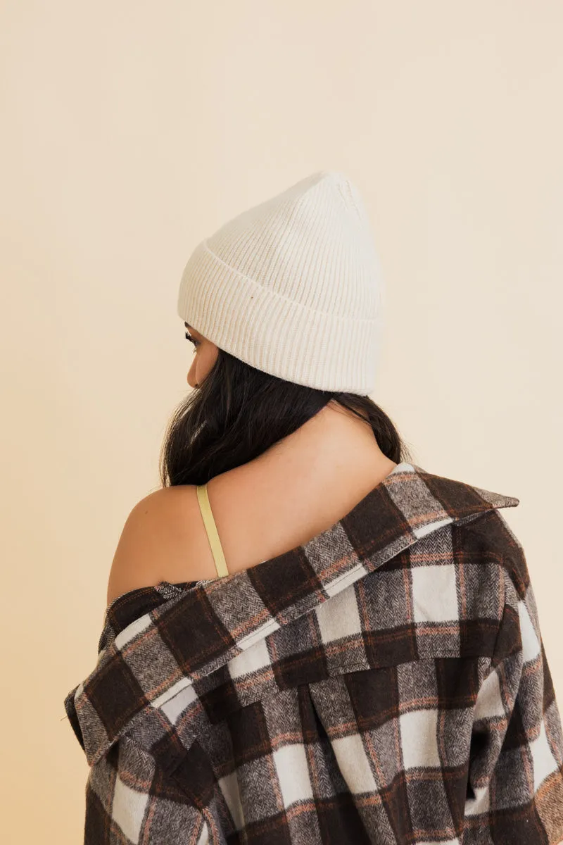 Embroidered Smiley Face Ribbed Knit Beanie-8 colors