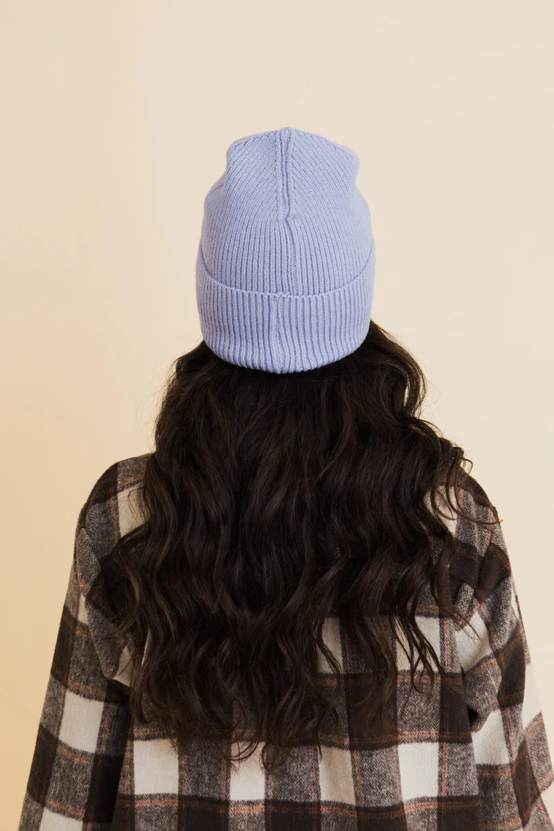 Embroidered Smiley Face Ribbed Knit Beanie-8 colors
