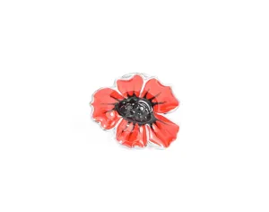 Enamel 20mm Poppy Pin