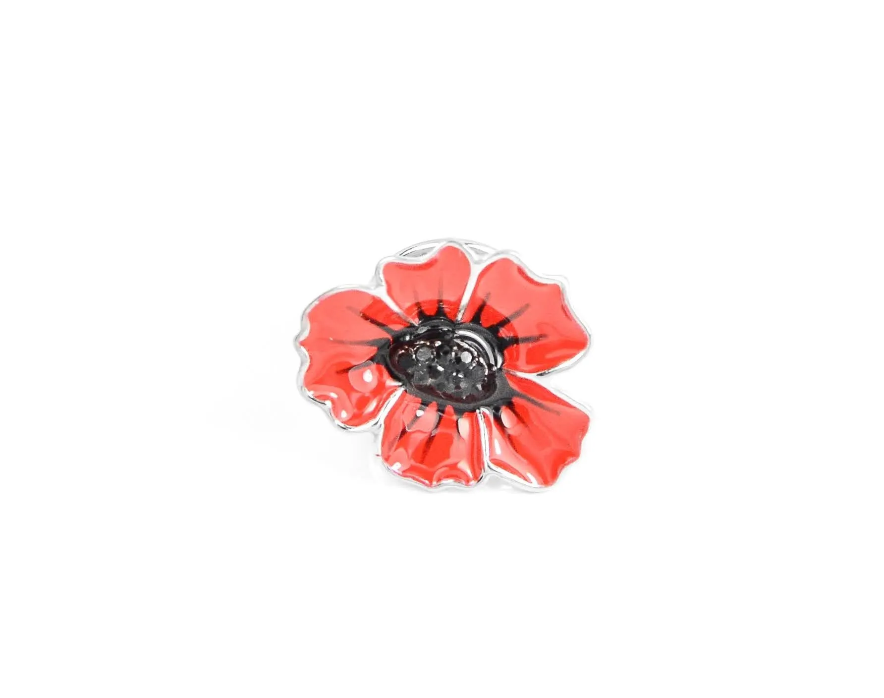 Enamel 20mm Poppy Pin