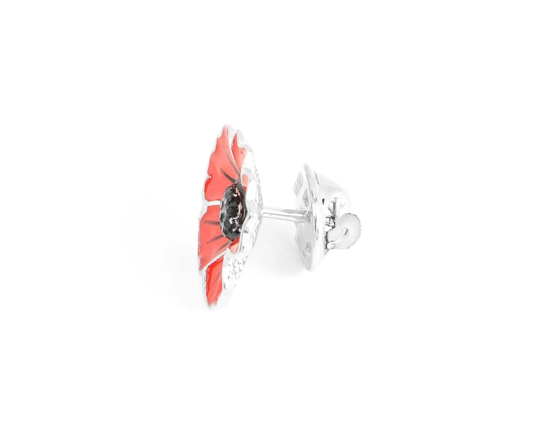 Enamel 20mm Poppy Pin