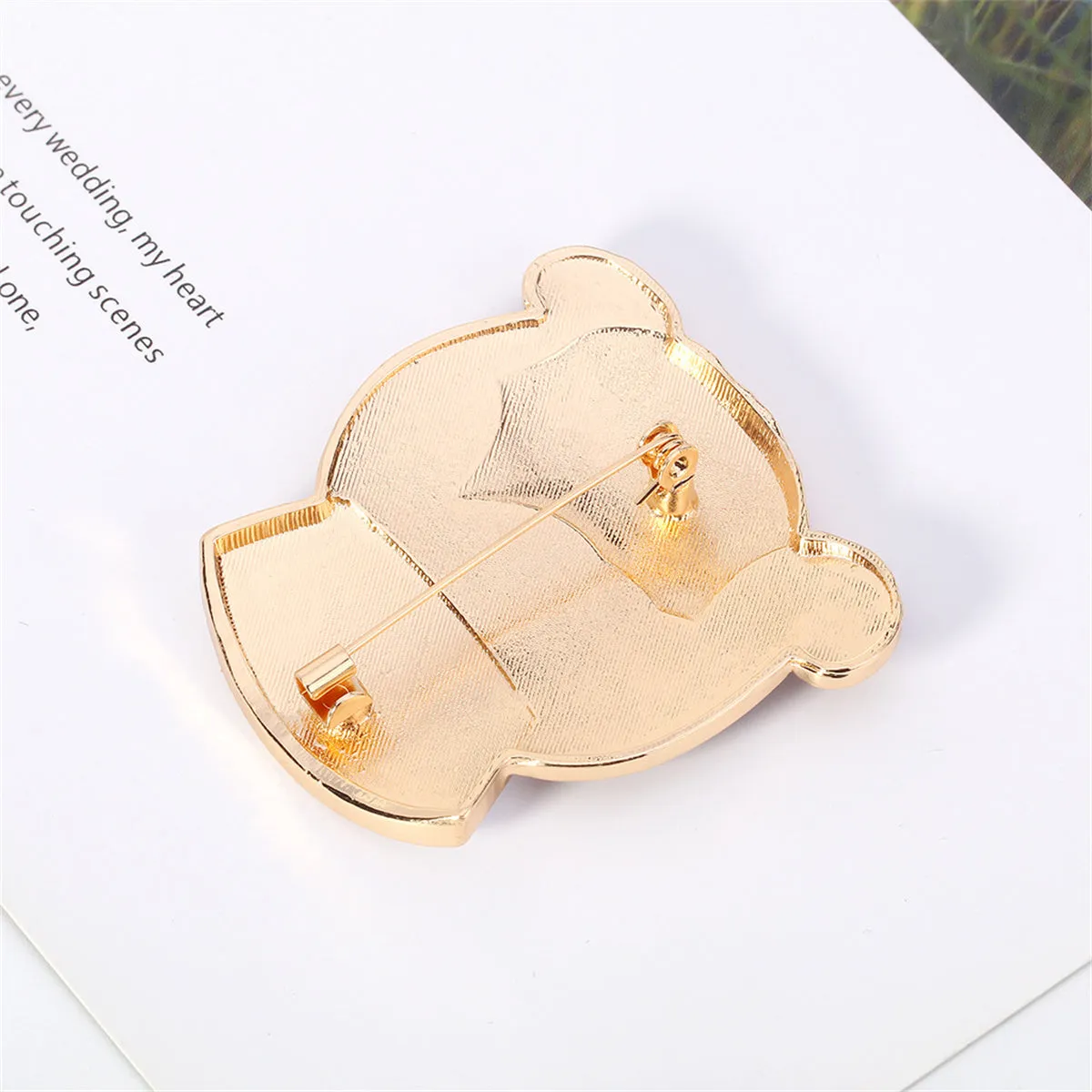 Enamel & 18K Gold-Plated Nurse Brooch