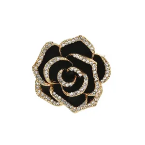 Enamel Camellia Brooch