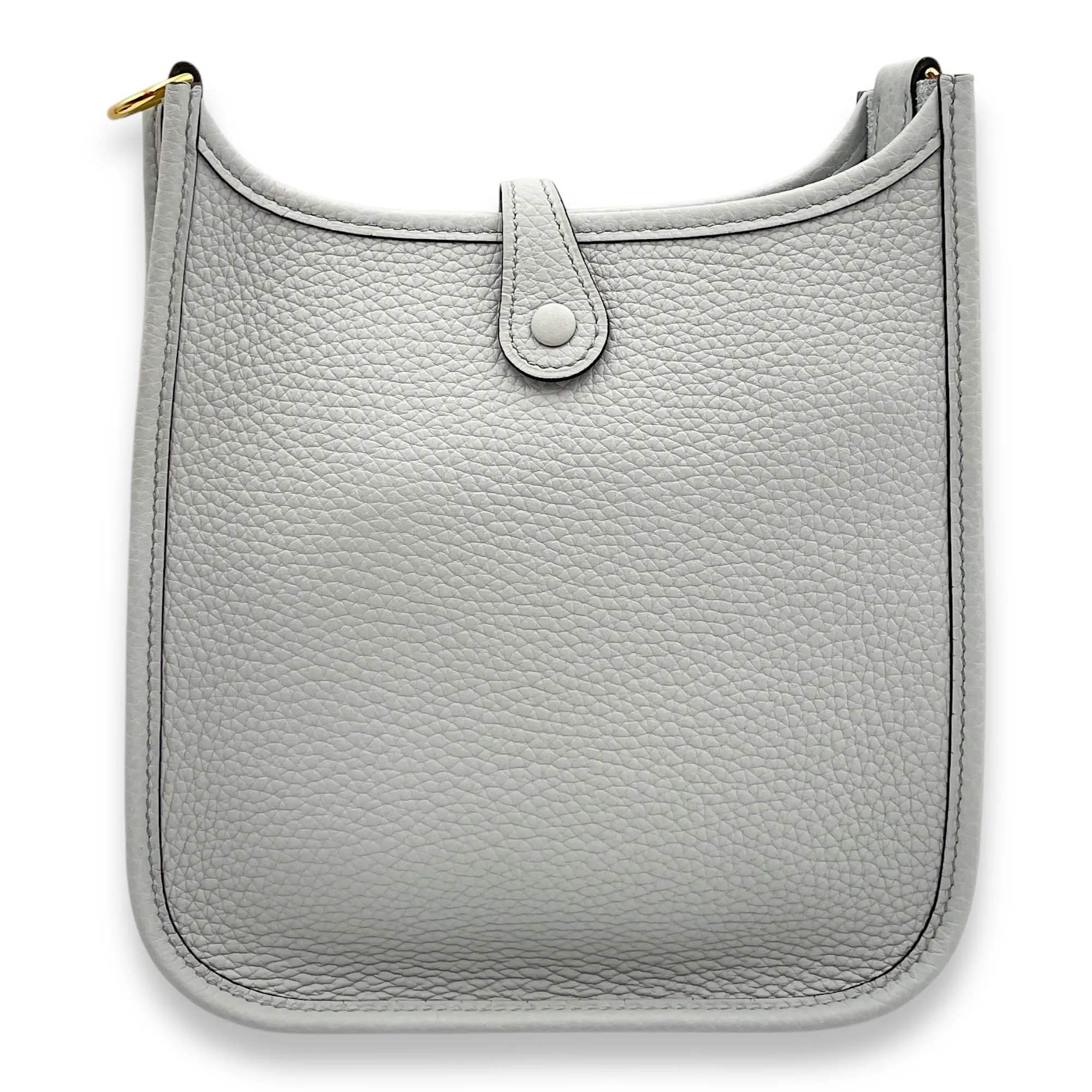 Evelyne Mini Blue Pale in Clemence, Gold hardware