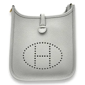 Evelyne Mini Blue Pale in Clemence, Gold hardware