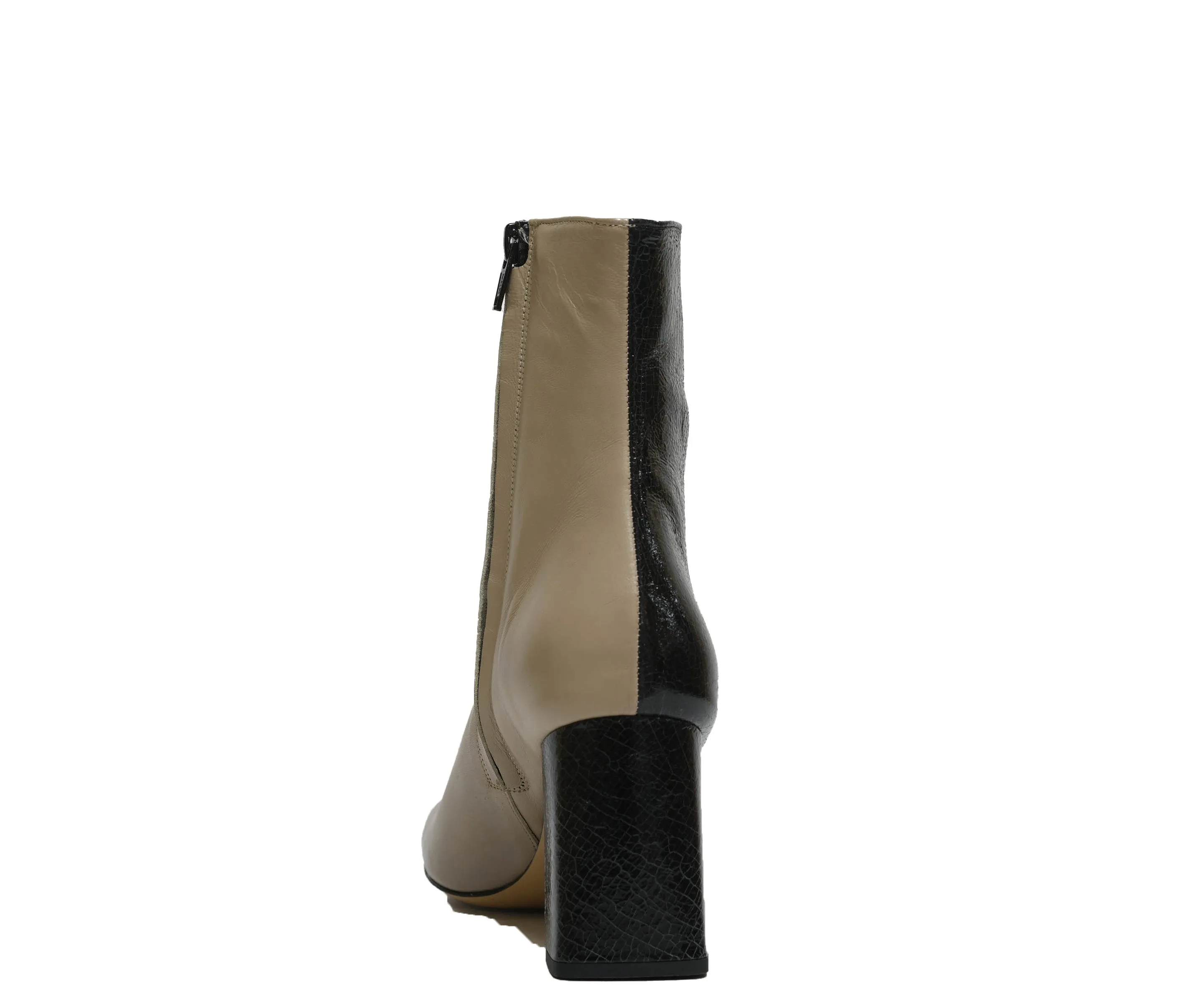 Fabio Rusconi Women’s Leather Beige & Black Ankle Boots Ophelia 30% OFF