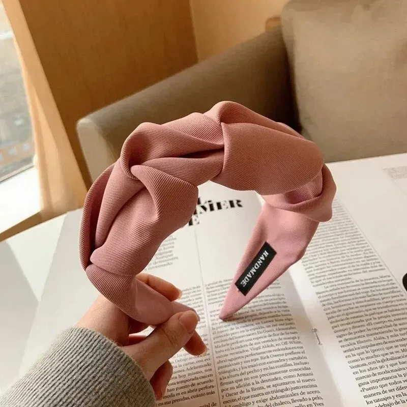 Fashion Flower Solid Color Hair Hoops for Women and Girls